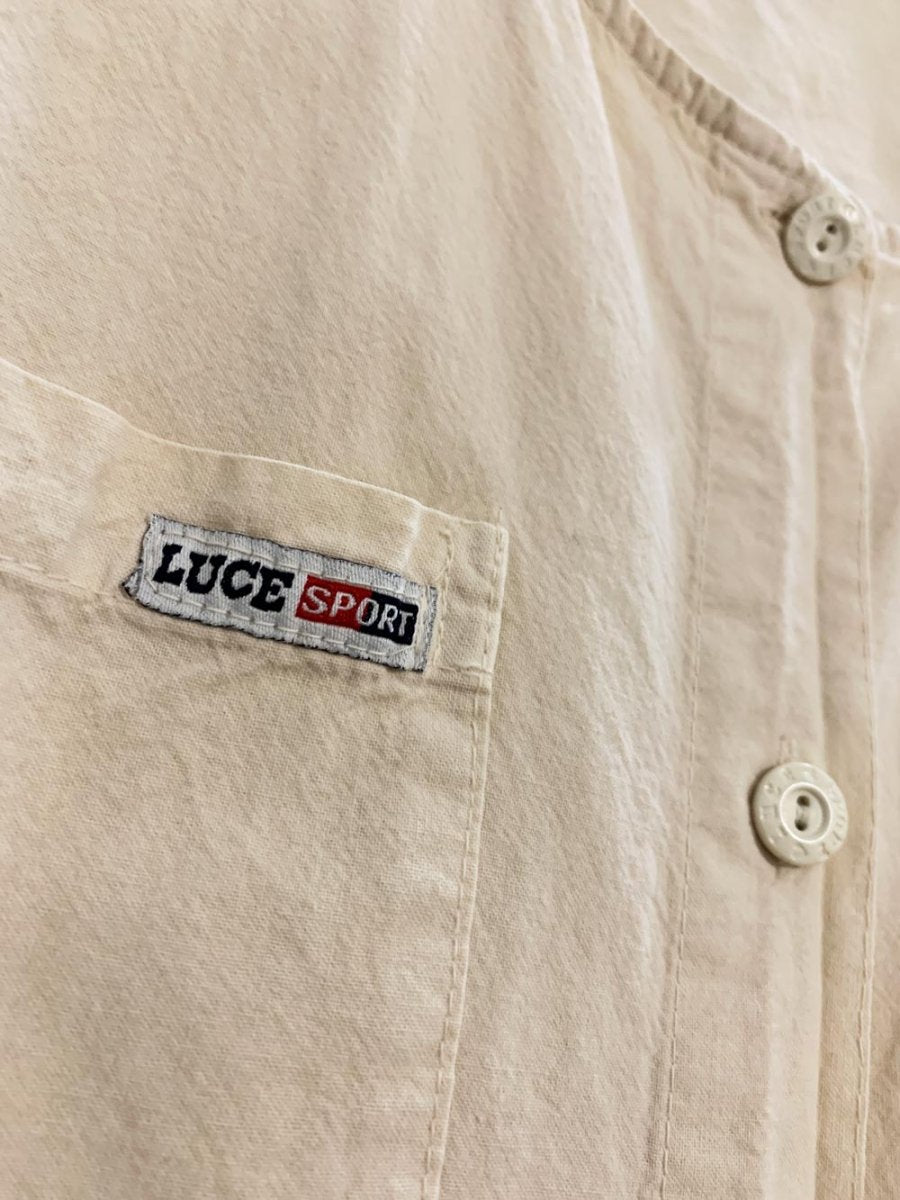 vintage 90s luce sport full button sleeveless shirt - good market thrift store