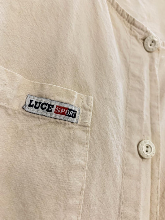 vintage 90s luce sport full button sleeveless shirt - good market thrift store