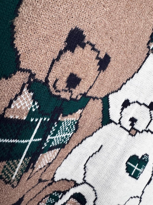 vintage 90s maggie lawrence knit teddy bears sweater | made in USA - good market thrift store