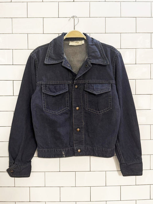 vintage 90s mark IV snap button denim jacket | made in Canada - good market thrift store