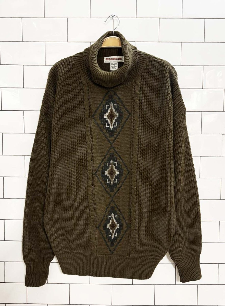vintage 90s mcgregor southwestern turtleneck sweater - good market thrift store