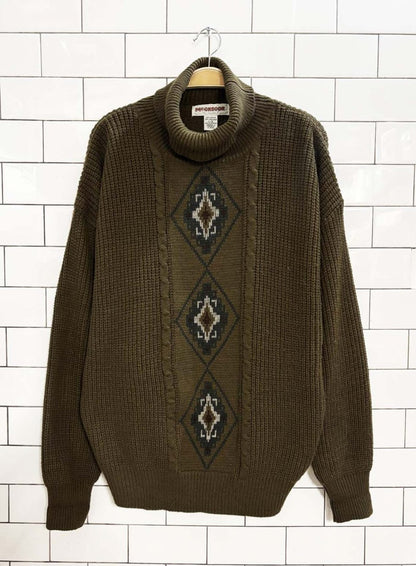 vintage 90s mcgregor southwestern turtleneck sweater - good market thrift store
