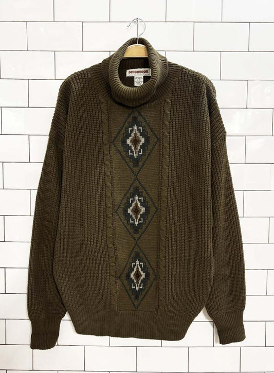 vintage 90s mcgregor southwestern turtleneck sweater - good market thrift store