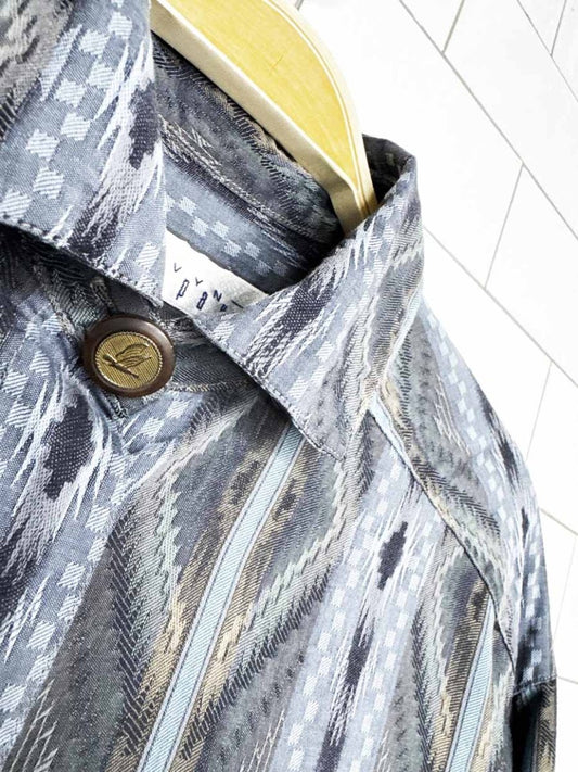 vintage 90s melvyn paul southwestern woven full button shirt - good market thrift store