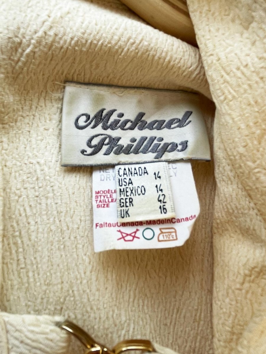 vintage 90s michael phillips mandarin collar layering top | made in canada - good market thrift store