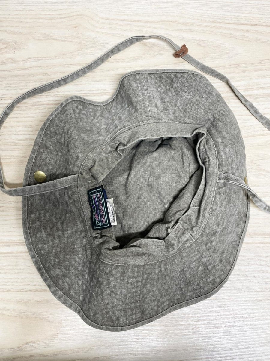 vintage 90s misty mountain outdoors brimmed snap side hat - good market thrift store