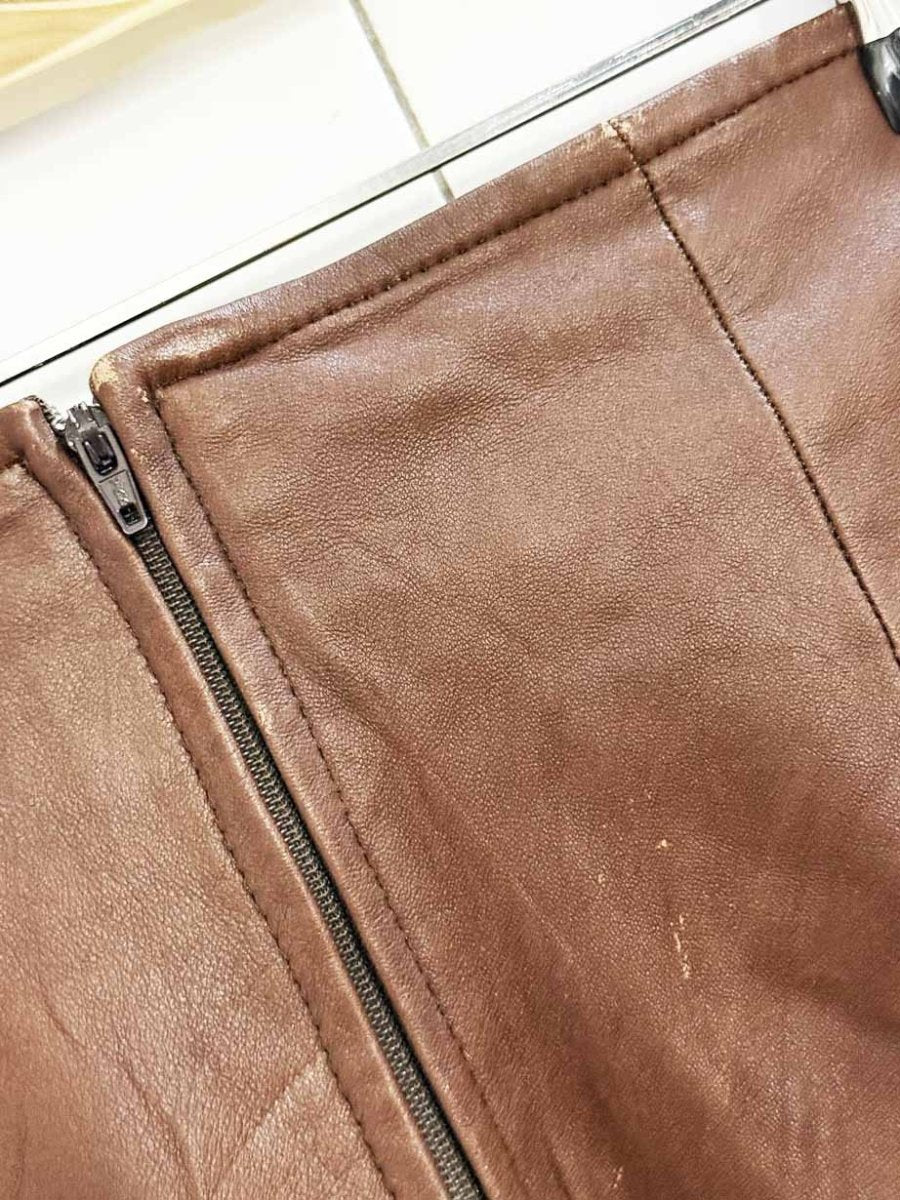 vintage 90s mix soft leather mini skirt | made in Canada - good market thrift store
