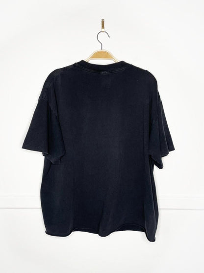 vintage 90s moist silver cropped tee | made in USA | wild oats - good market thrift store