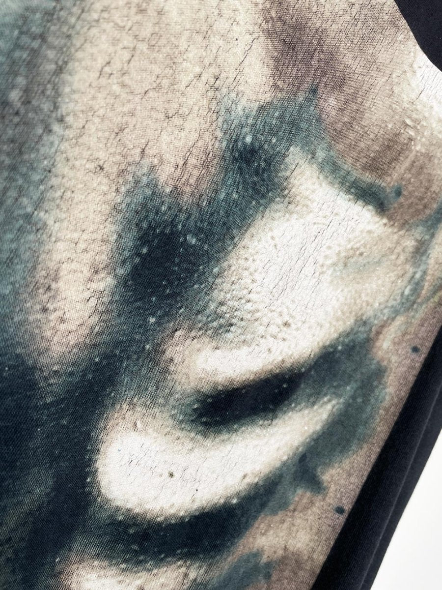 vintage 90s moist silver cropped tee | made in USA | wild oats - good market thrift store