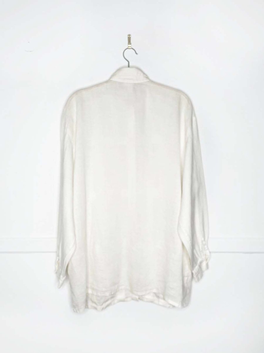 vintage 90s mondi 100% linen relaxed fit shirt - good market thrift store