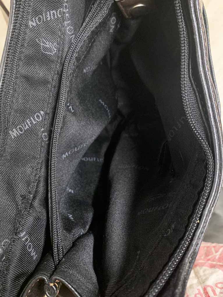 vintage 90s mouflan faux leather shoulder bag | made in canada - good market thrift store