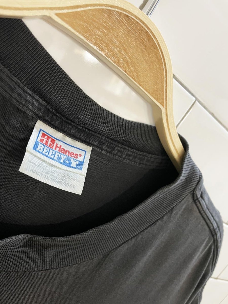 vintage 90s muskoka collegiate spell out | hanes beefy tee - good market thrift store