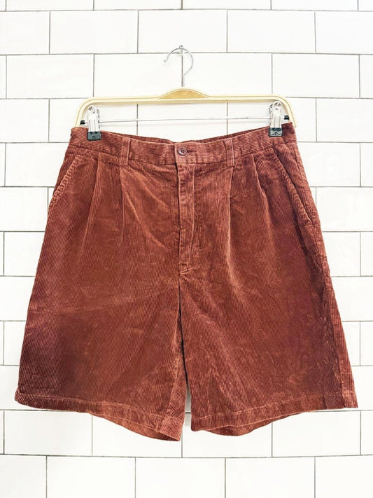 vintage 90s nautica chunky cord pleated shorts - good market thrift store