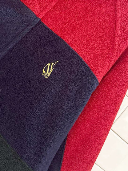 vintage 90s nautica fleece nylon reversible yacht jacket - good market thrift store
