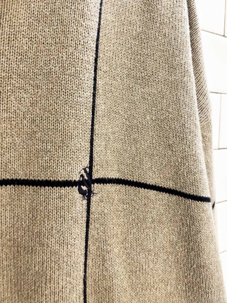 vintage 90s nautica window pane check knit sweater - good market thrift store