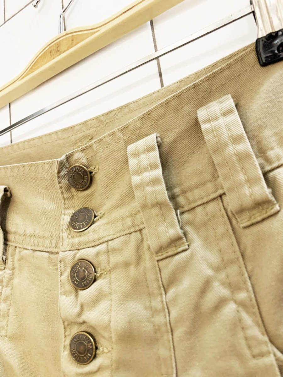 vintage 90s neutral zone pleated button fly safari shorts | made in usa - good market thrift store