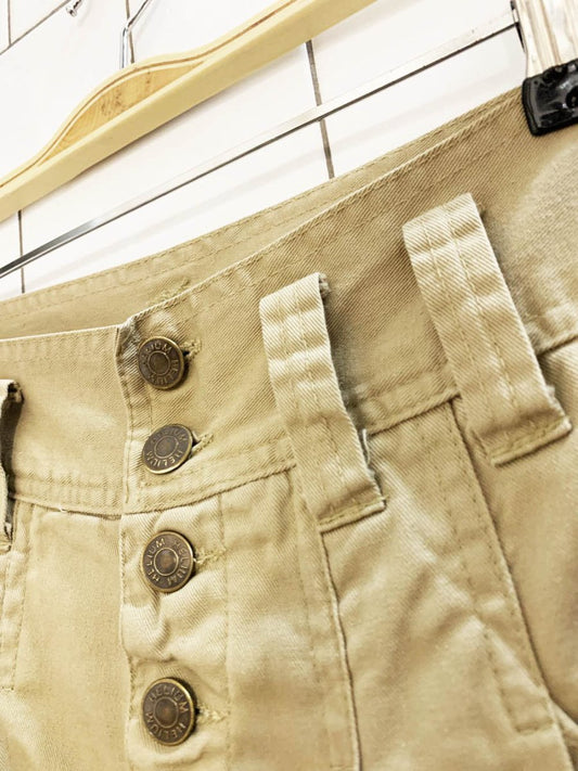 vintage 90s neutral zone pleated button fly safari shorts | made in usa - good market thrift store