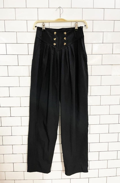vintage 90s new line basque waist pleated trouser - good market thrift store