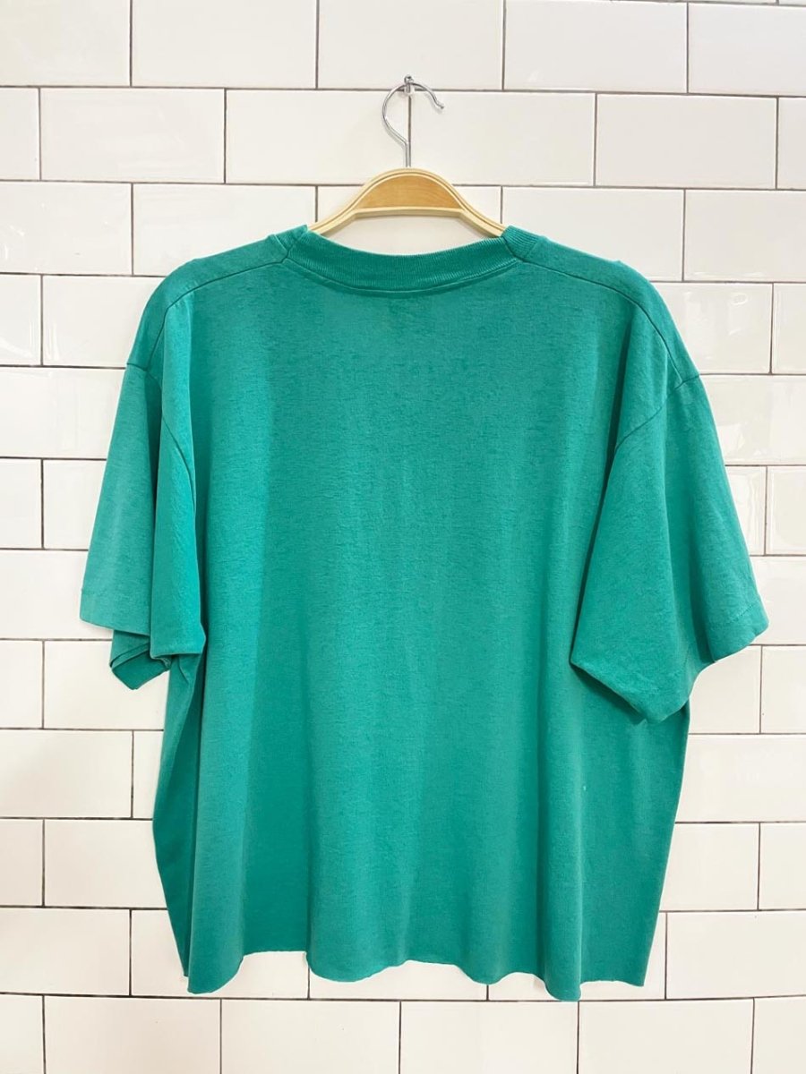 vintage 90s new york single stitch cropped tee | screen stars | made in USA - good market thrift store