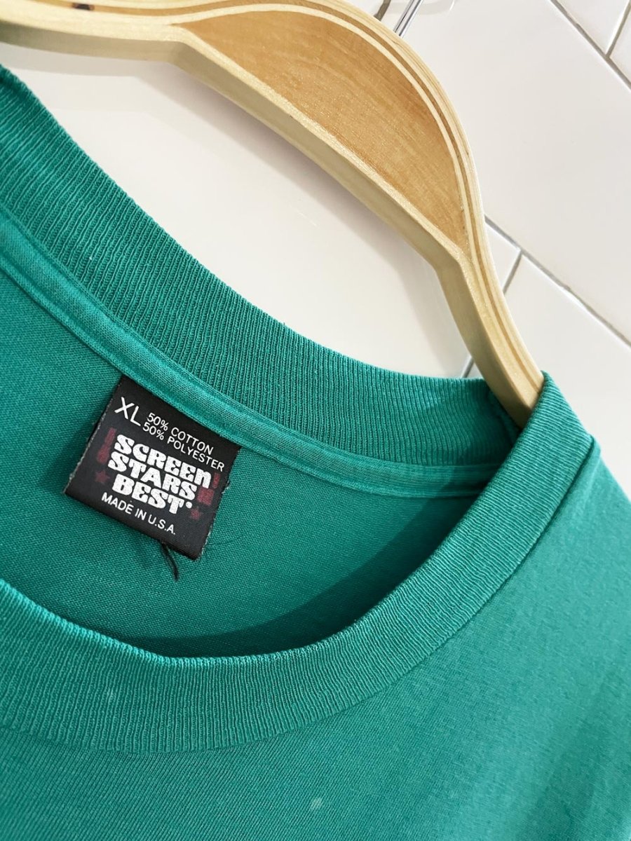 vintage 90s new york single stitch cropped tee | screen stars | made in USA - good market thrift store