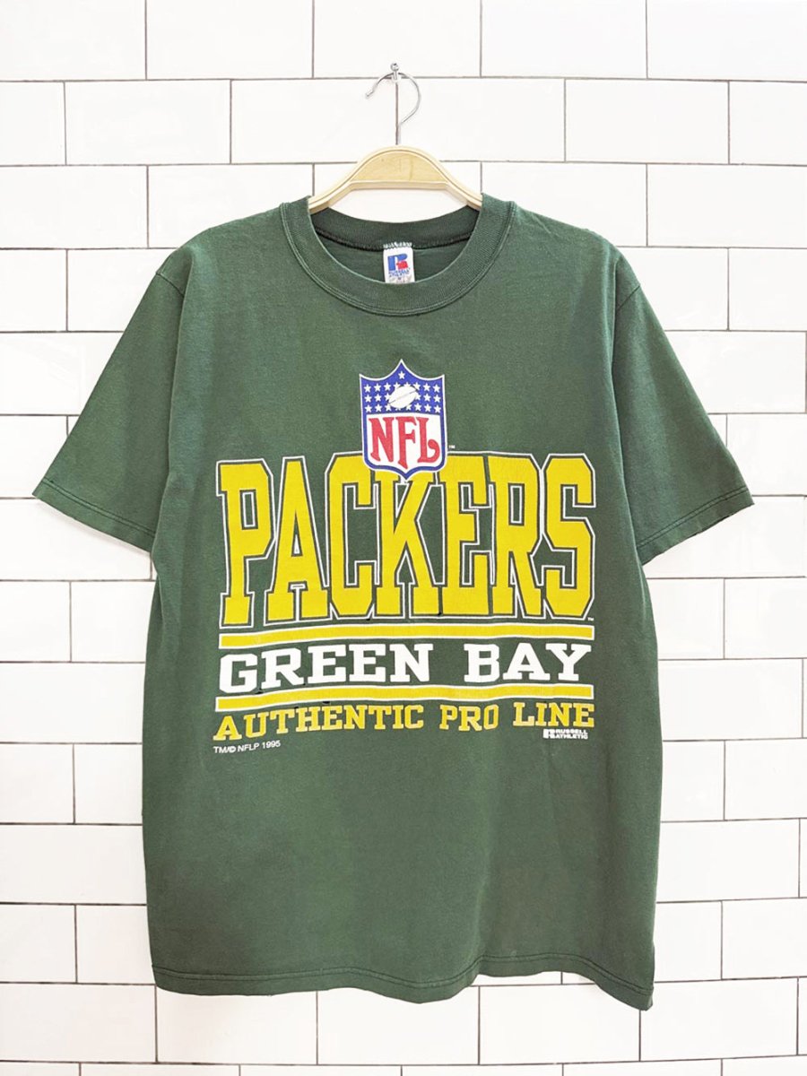 vintage 90s NFL green bay packers authentic pro line tee | made in USA | russell athletic - good market thrift store