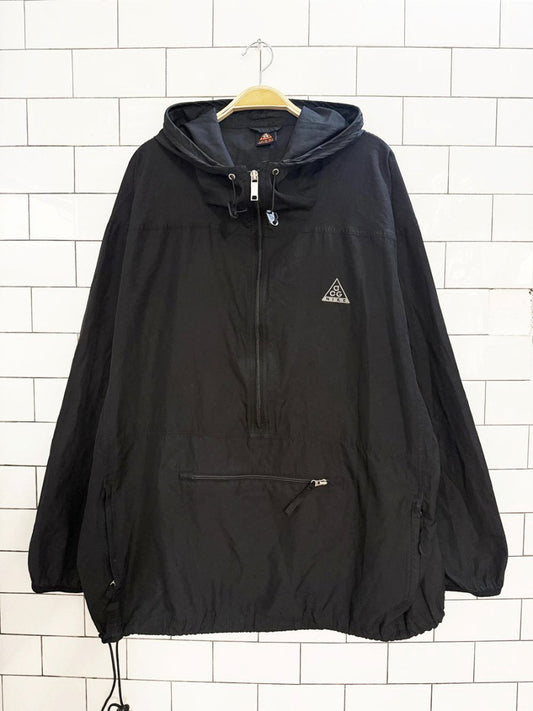 vintage 90s nike ACG 1/2 zip anorak pullover spring jacket - good market thrift store