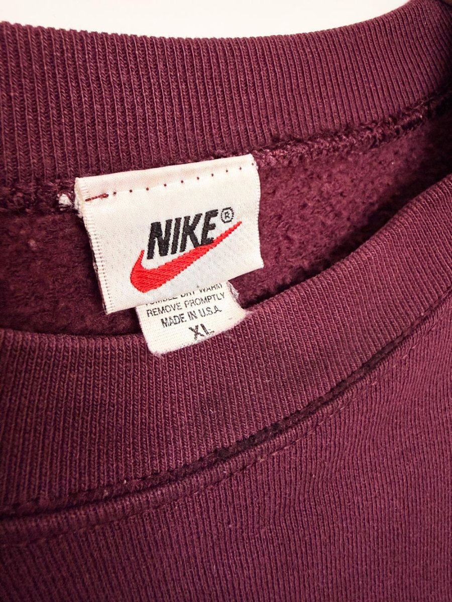 vintage 90s nike air embroidered big swoosh sweatshirt | made in USA - good market thrift store