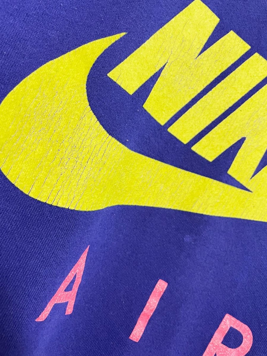vintage 90s nike air swoosh neon graphic sweatshirt | made in USA - good market thrift store