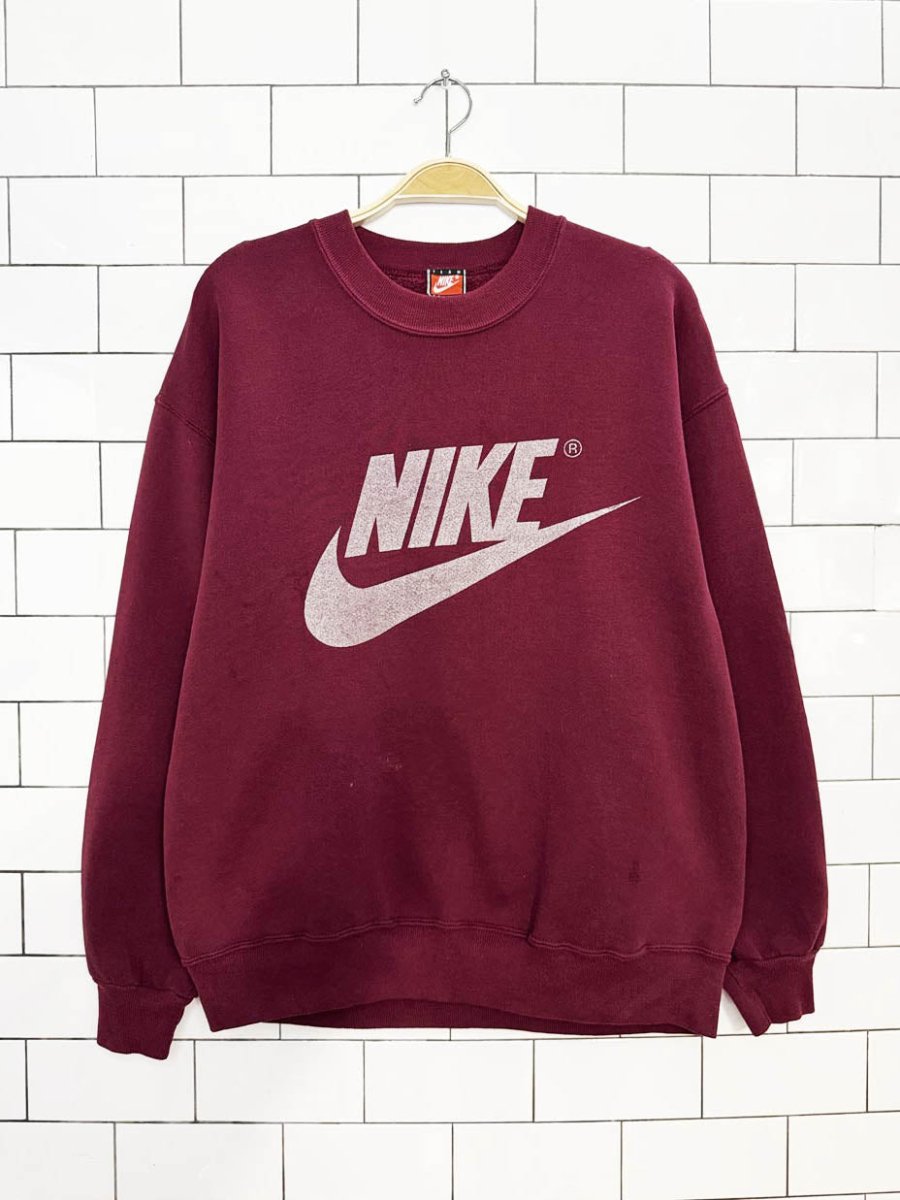 vintage 90s nike big swoosh sweatshirt | made in USA - good market thrift store