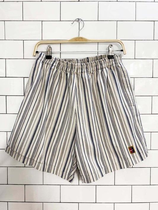 vintage 90s nike challenge court agassi two tone stripe shorts - good market thrift store