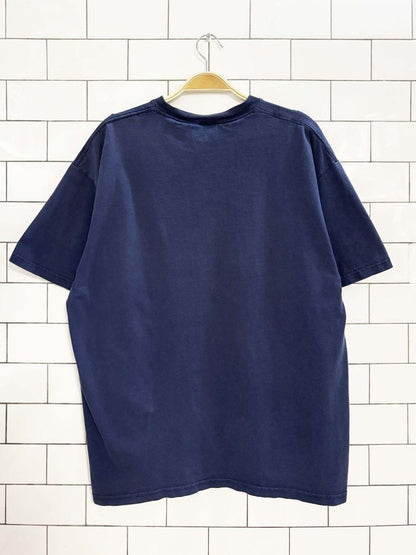 vintage 90s nike embroidered swoosh logo t shirt | made in usa - good market thrift store