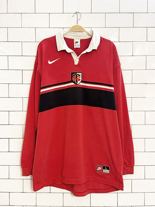 vintage 90s nike stade toulousain rugby shirt - good market thrift store