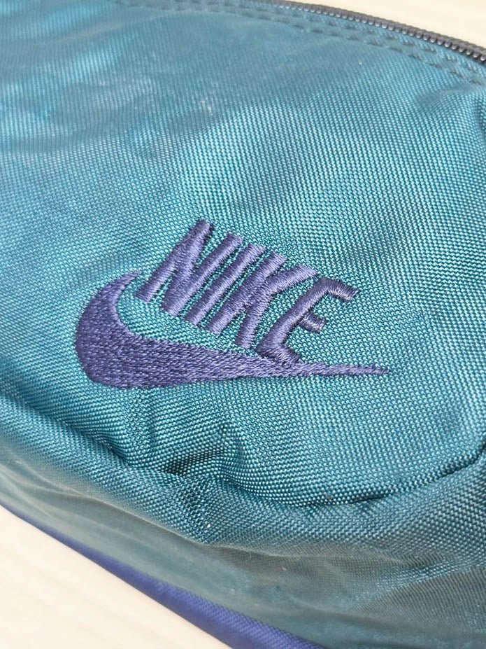 vintage 90s nike two - tone canvas fanny pack - good market thrift store
