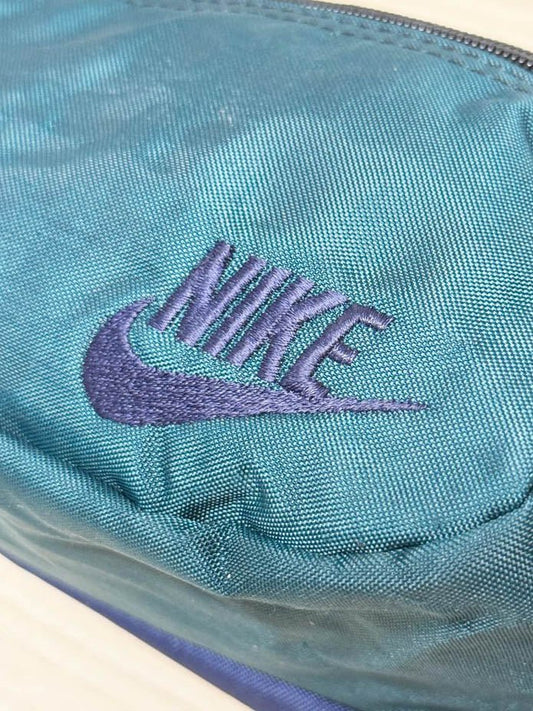 vintage 90s nike two - tone canvas fanny pack - good market thrift store
