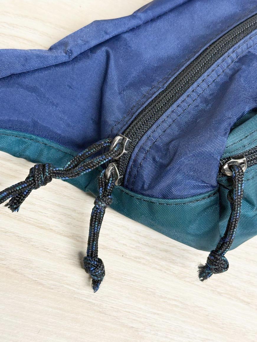 vintage 90s nike two - tone canvas fanny pack - good market thrift store