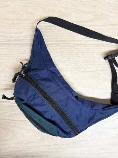 vintage 90s nike two - tone canvas fanny pack - good market thrift store