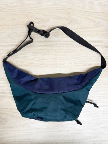 vintage 90s nike two - tone canvas fanny pack - good market thrift store