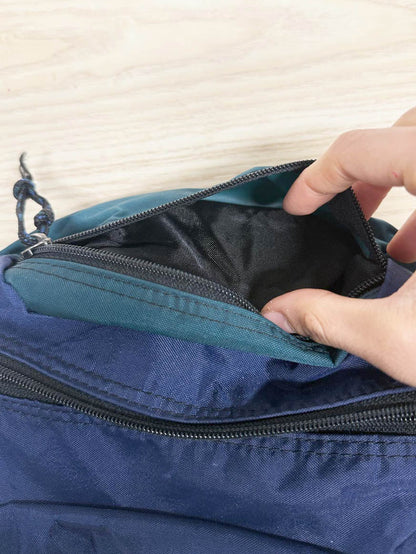 vintage 90s nike two - tone canvas fanny pack - good market thrift store