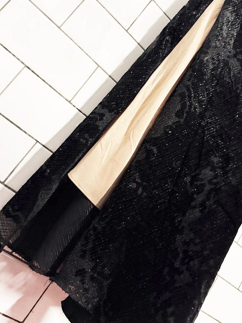 vintage 90s niki livas floral sheer low back gown | made in USA - good market thrift store