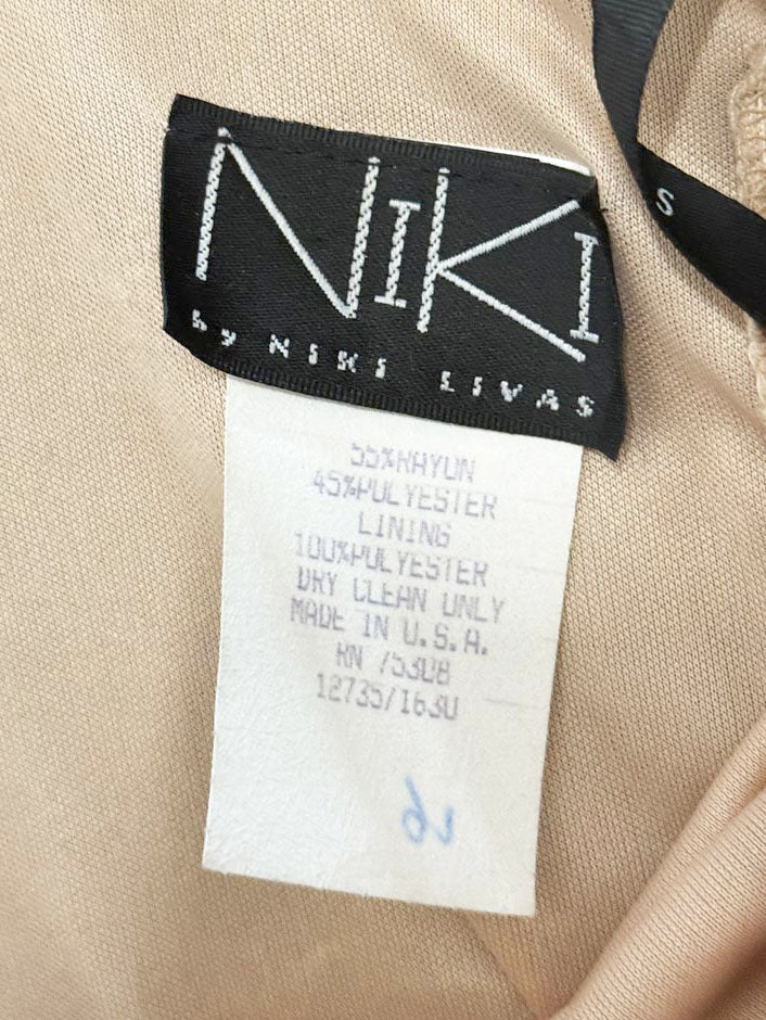 vintage 90s niki livas floral sheer low back gown | made in USA - good market thrift store