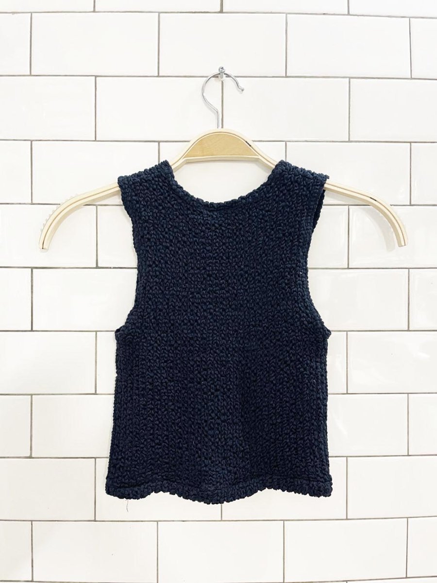 vintage 90s no boundaries stretch knit cropped tank - good market thrift store