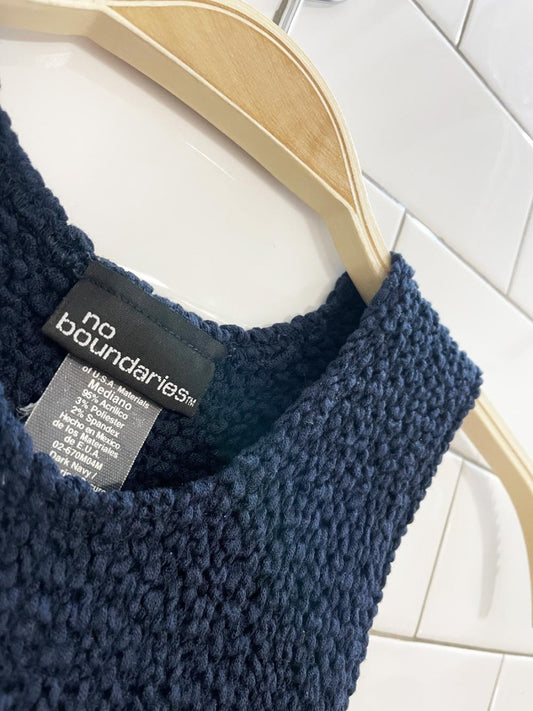 vintage 90s no boundaries stretch knit cropped tank - good market thrift store