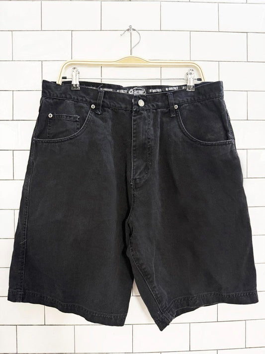 vintage 90s no surrender baggy denim skate shorts - good market thrift store