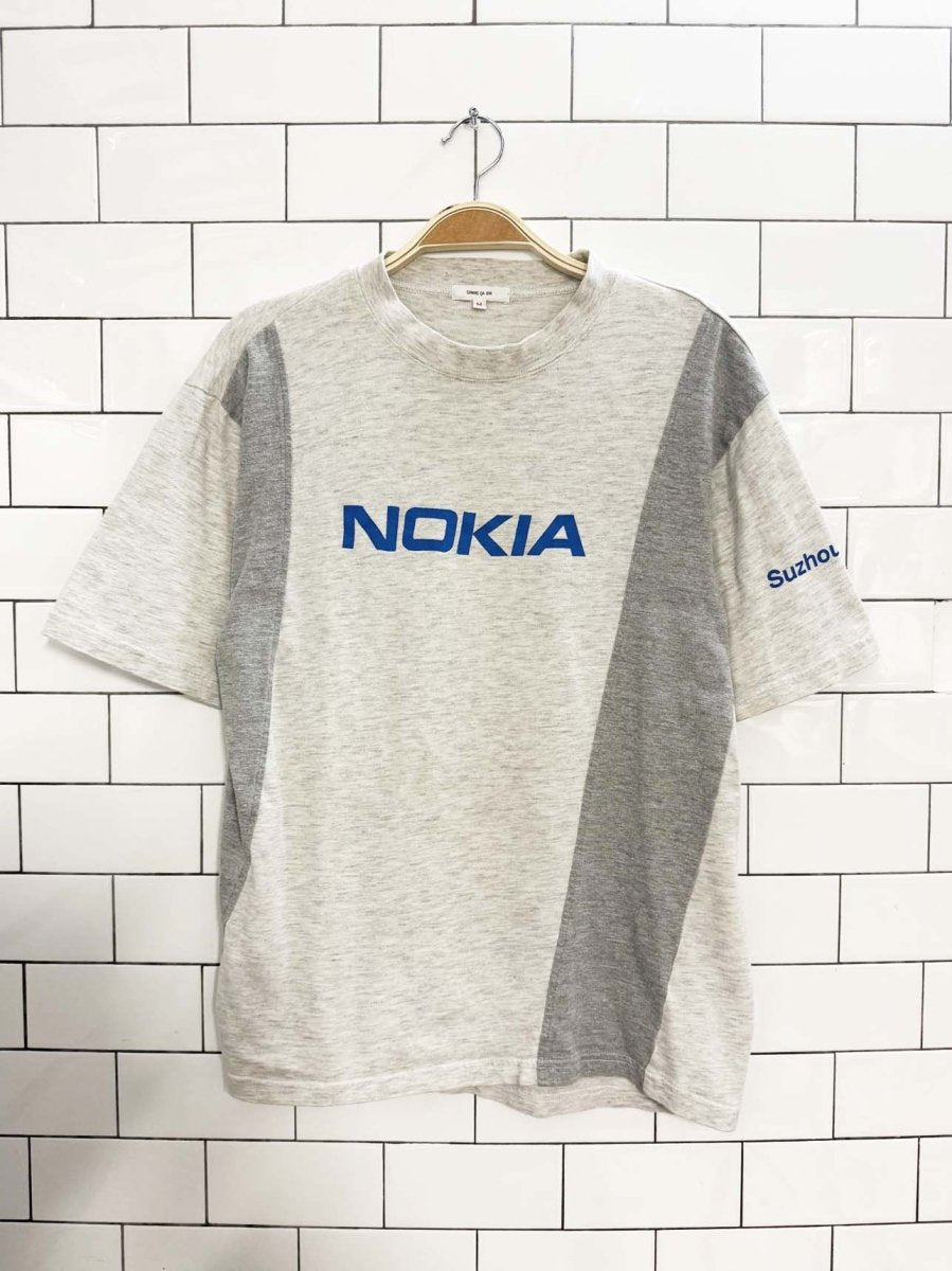 vintage 90s nokia suzhou panelled tee | comme ça ism - good market thrift store