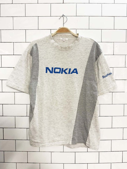 vintage 90s nokia suzhou panelled tee | comme ça ism - good market thrift store