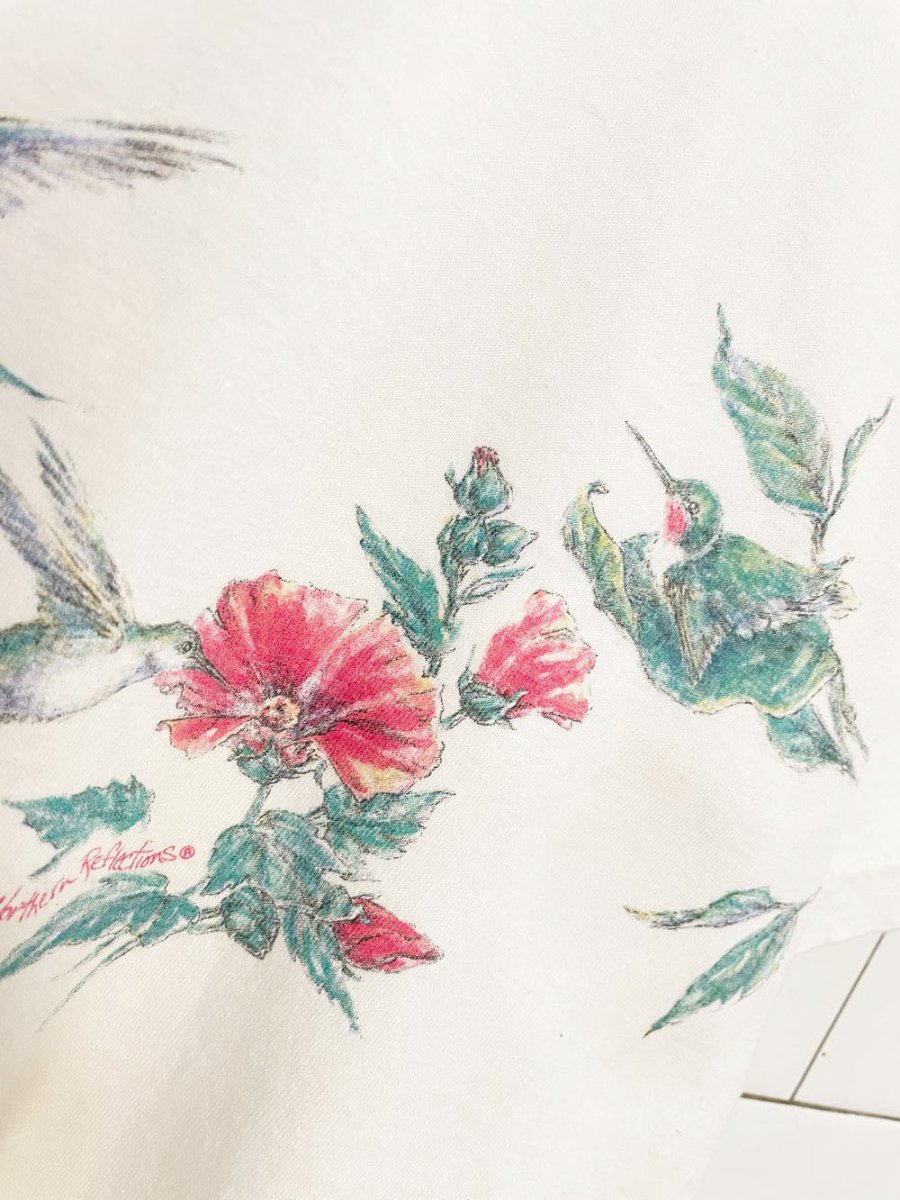 vintage 90s northern reflections single stitch hummingbird front and back tee - good market thrift store