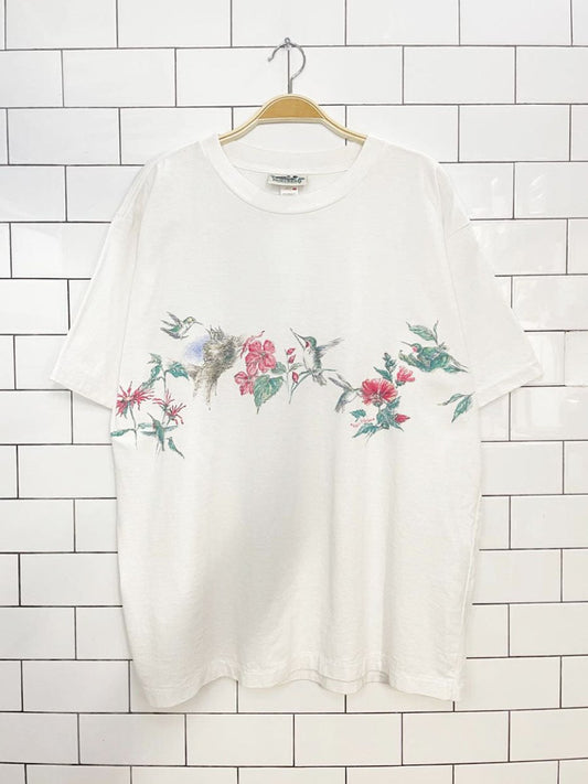 vintage 90s northern reflections single stitch hummingbird front and back tee - good market thrift store
