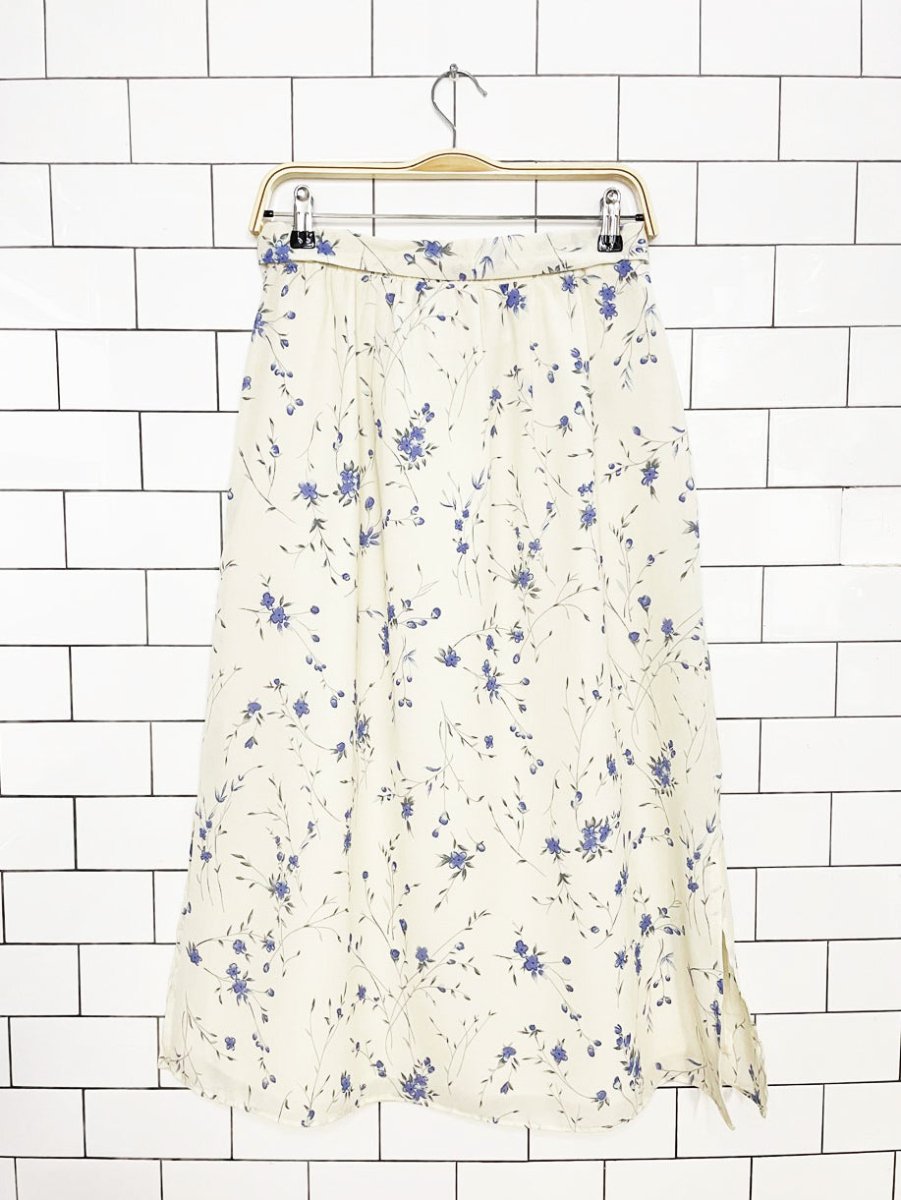 vintage 90s northern traditions micro floral minimal midi skirt - good market thrift store