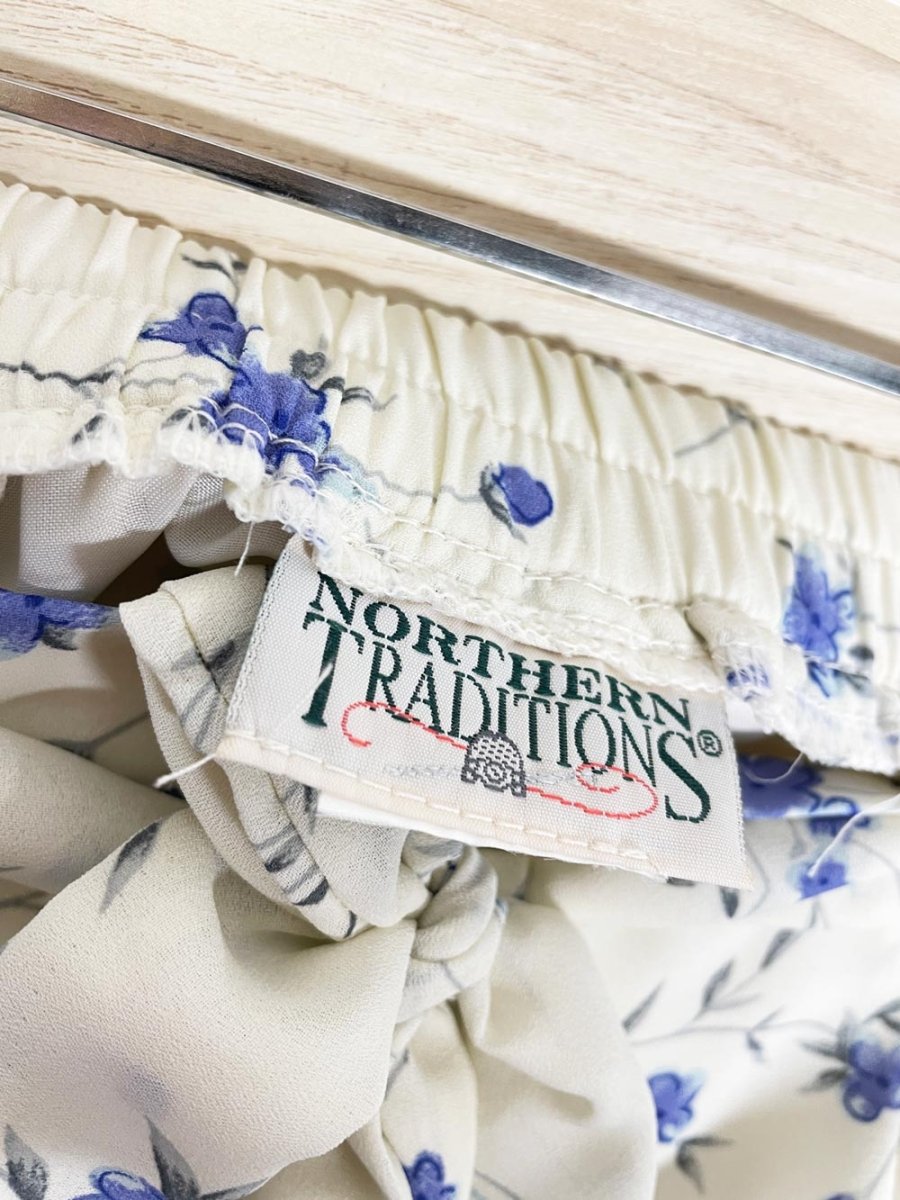 vintage 90s northern traditions micro floral minimal midi skirt - good market thrift store