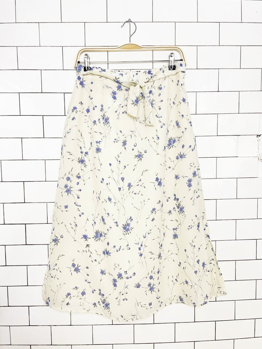 vintage 90s northern traditions micro floral minimal midi skirt - good market thrift store